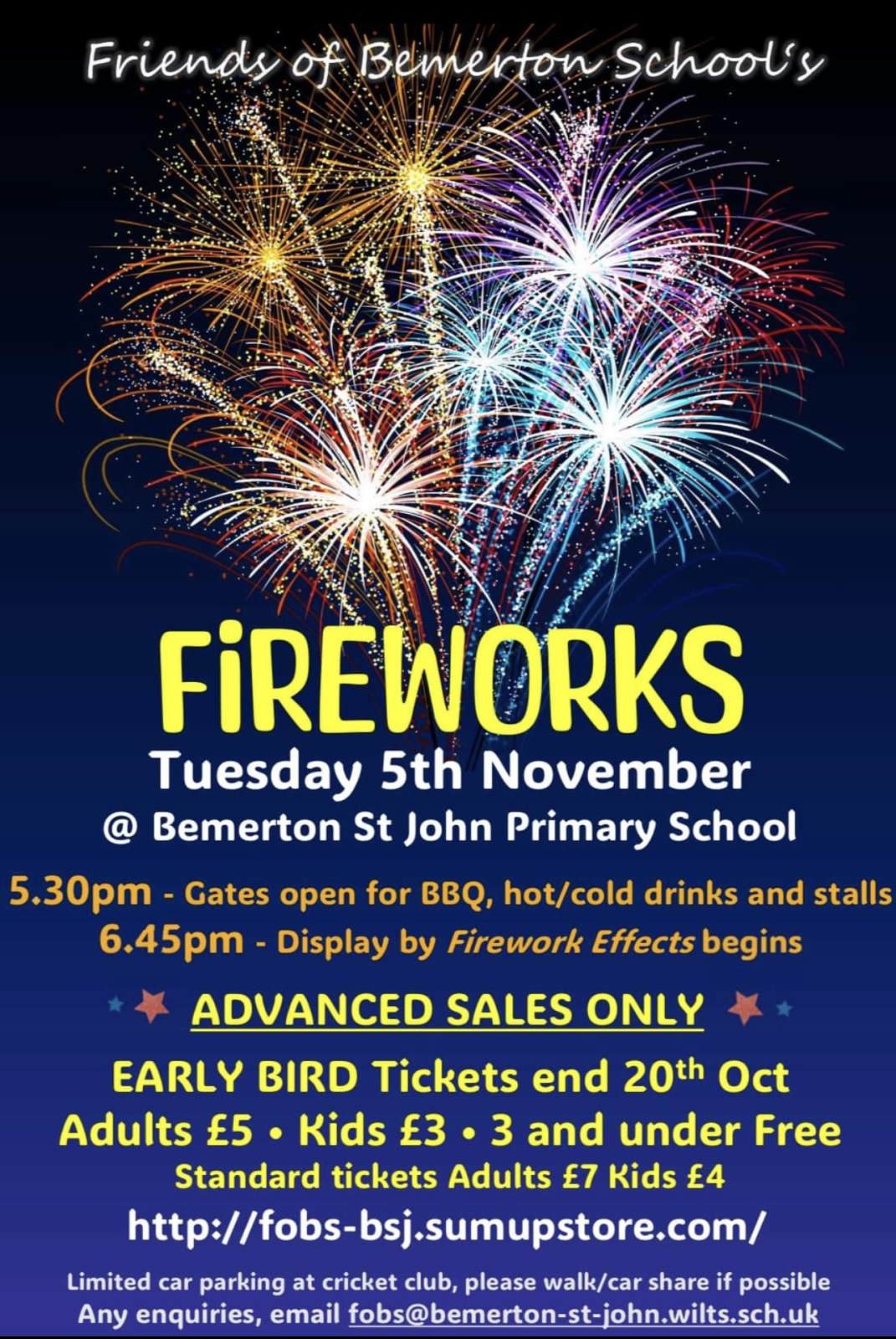 Fireworks night poster